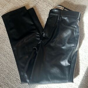 Abercrombie Vegan Leather Pants - Ankle Straight Ultra High Rise